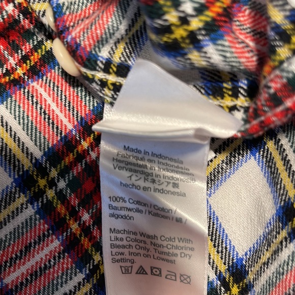 EUC J. Crew flannel shirt - size 4 (small) - Picture 4 of 8